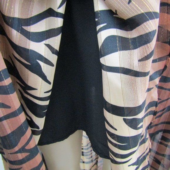 LPA tiger stripe animal Nikki  brown high low maxi dress Revolve size M - Picture 8 of 12